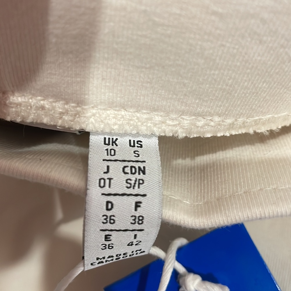 Adidas ivory pearled/studded shorts (S) - Picture 9 of 14